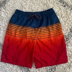 Swim Trunks Blue Orange